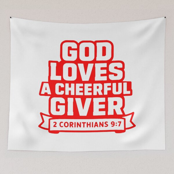 Item preview, 2 Corinthians 9:7 God Loves A Cheerful Giver designed and sold by plushism.