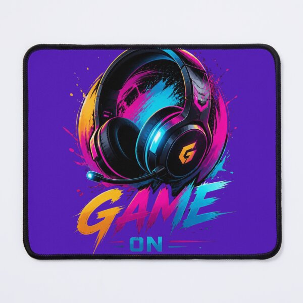 Item preview, Game On Neon Headphones Splash Art Logo designed and sold by AgnesB77.