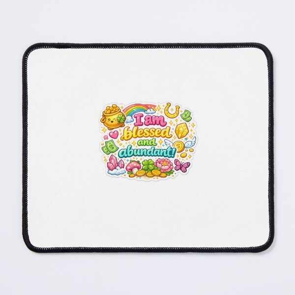 Item preview, ✨ I Am Blessed & Abundant – Viral Affirmation Sticker designed and sold by DigiAuraStudio.