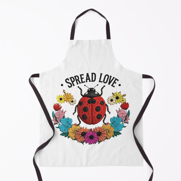 Item preview, Spread Love Ladybug Embroidery Design | Cute Boho Ladybug Floral Art | Cottagecore Vintage Aesthetic designed and sold by ColorSplash123.