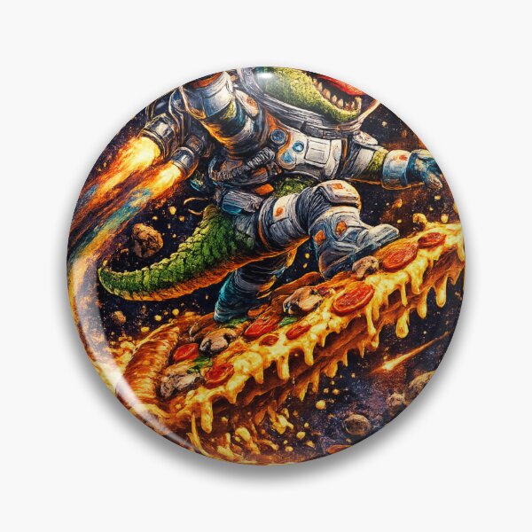 Item preview, T-Rex Riding Pizza Slice In Space designed and sold by MonnSatis.