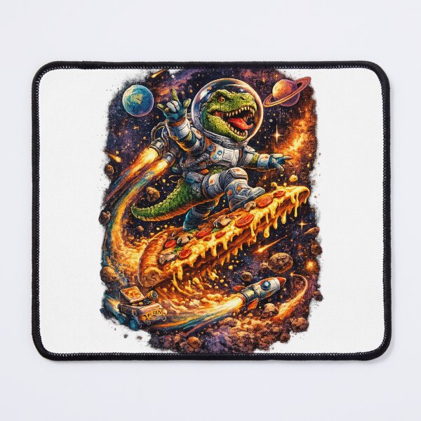 Item preview, T-Rex Riding Pizza Slice In Space designed and sold by MonnSatis.