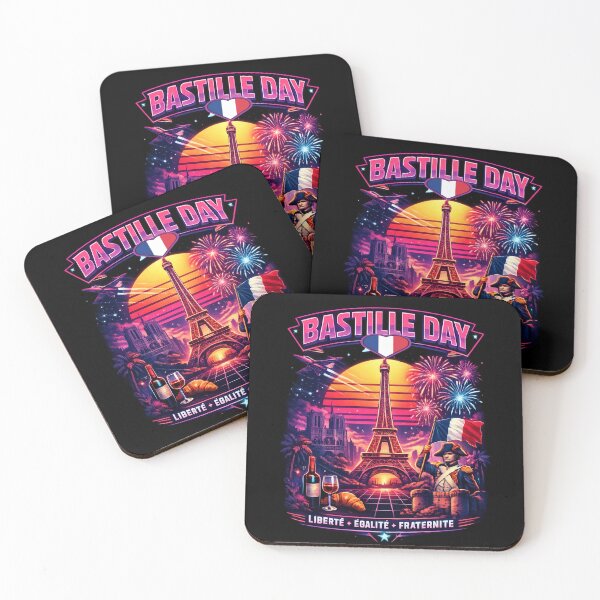 Item preview, Retro Bastille Day France Celebration  - Vaporwave Eiffel Tower designed and sold by SidTastic .