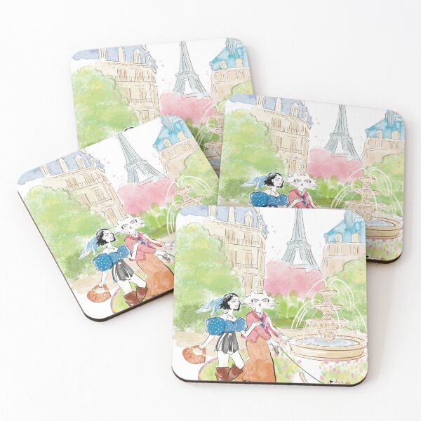 Item preview, Paris Garden Cat Watercolor Illustration designed and sold by AeronCreative.
