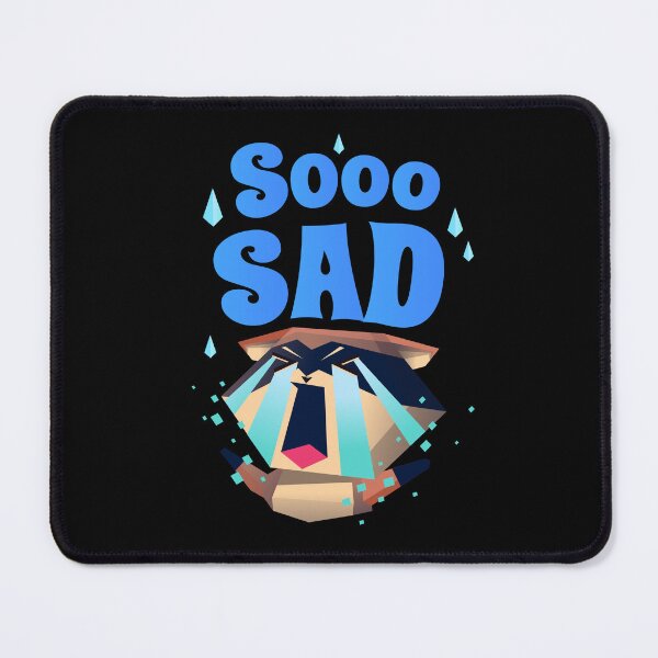 Item preview, Sooo Sad Crying Raccoon Low Poly Geometric Funny Dramatic Relatable Art designed and sold by DERA RAY.