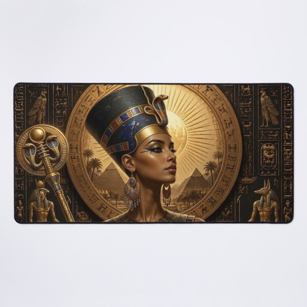 Item preview, Queen Nefertiti Royal Golden Scepter Ancient Egyptian Art designed and sold by Queen Cleopatra.