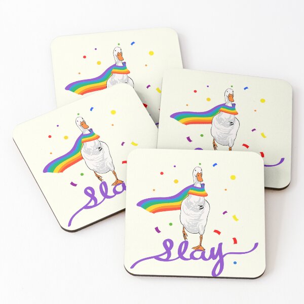 Item preview, Silly Goose Slay – Rainbow Pride Humor Illustration designed and sold by MaiZephyr.