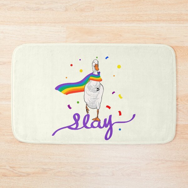 Item preview, Silly Goose Slay – Rainbow Pride Humor Illustration designed and sold by MaiZephyr.