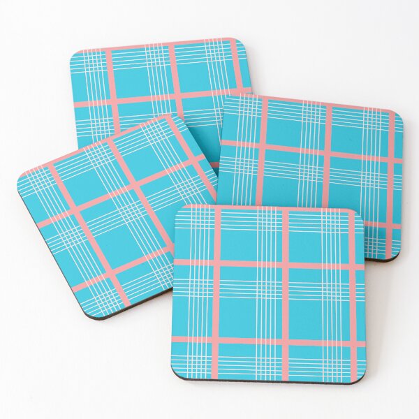 Item preview, Simple Grid in Caribbean Blue and Coral designed and sold by JaygiesDesign.