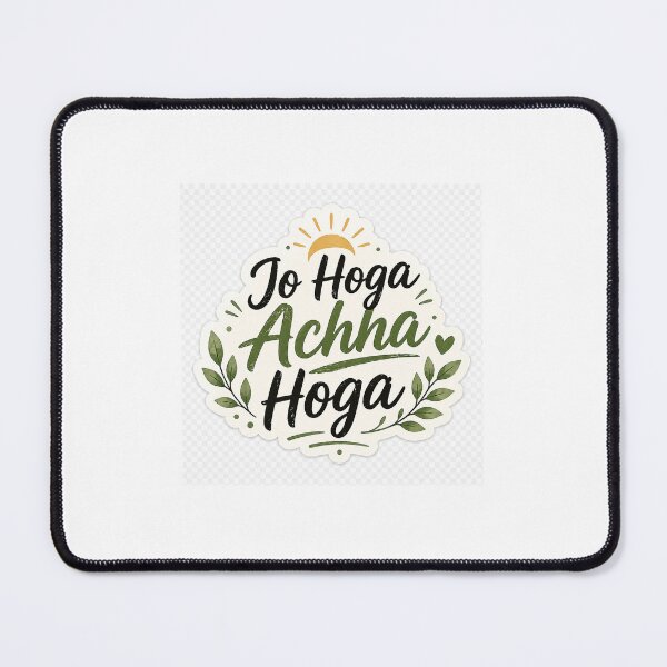 Item preview, Jo Hoga Achha Hoga Sticker | Hindi Positive Quote Aesthetic Design designed and sold by DigiAuraStudio.
