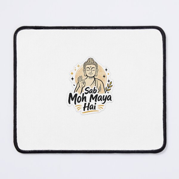 Item preview, Sab Moh Maya Hai Sticker | Hindi Spiritual Aesthetic Quote Design designed and sold by DigiAuraStudio.