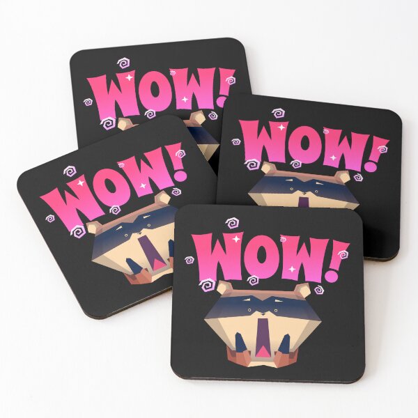 Item preview, WOW Shocked Raccoon Low Poly Geometric Funny Reaction Relatable Humor Art designed and sold by DERA RAY.