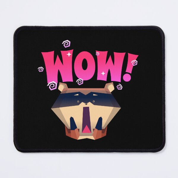 Item preview, WOW Shocked Raccoon Low Poly Geometric Funny Reaction Relatable Humor Art designed and sold by DERA RAY.