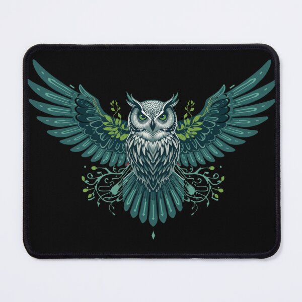 Item preview, Neon Geometric Owl Glowing Circuit Board Wings designed and sold by Shape-Forge.