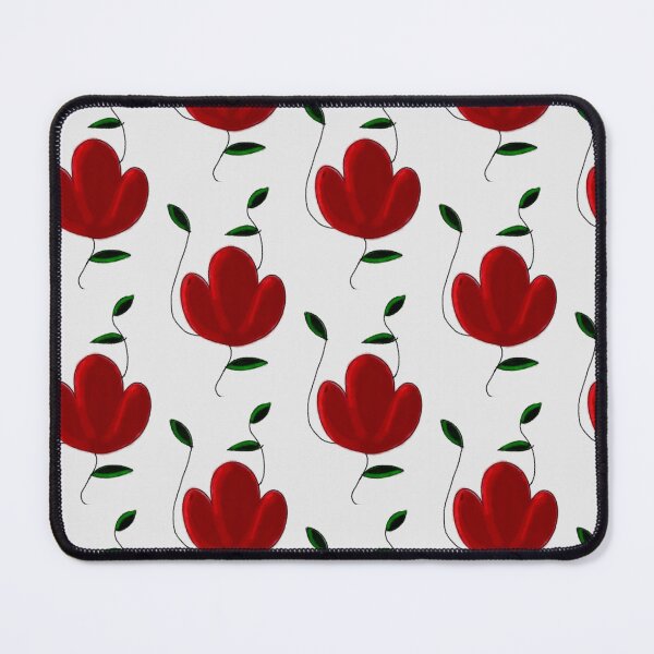Item preview, Cute aesthetic vintage tripetal red lucky clover floral design designed and sold by Shukasya-Arts.