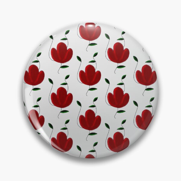 Item preview, Cute aesthetic vintage tripetal red lucky clover floral design  designed and sold by Shukasya-Arts.