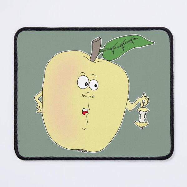 Item preview, Funny Apple Holding Core Cartoon – Cute Fruit Character Meme Art designed and sold by MyxaART.