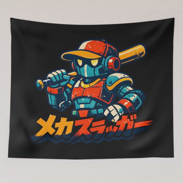 Item preview, Mecha Slugger Retro Anime Baseball Robot designed and sold by AwesomeBeyondLimits.