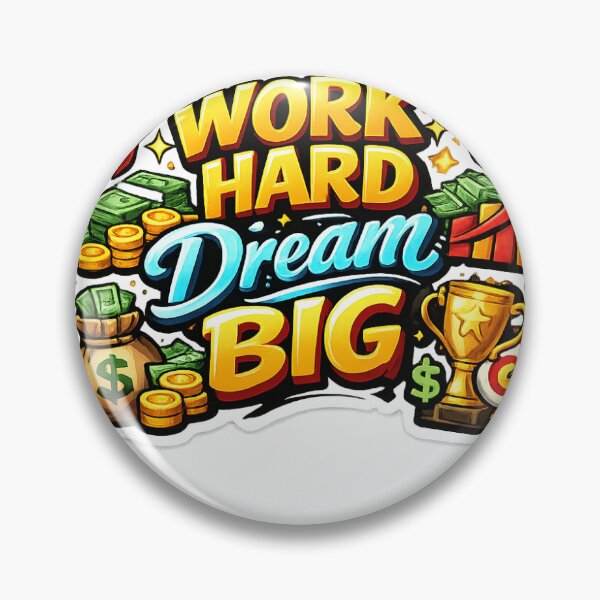 Item preview, Work Hard Dream Big Sticker | Success Motivation Quote | Hustle Mindset Business Growth Aesthetic  Ag designed and sold by DigiAuraStudio.