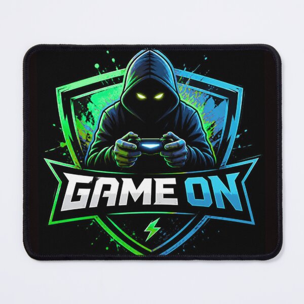 Item preview, Game On Hooded Gamer Esports Shield Logo designed and sold by AgnesB77.
