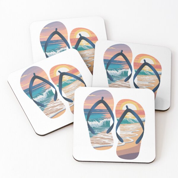 Item preview, Flip Flops with Beach Sunset designed and sold by jkrphoto.