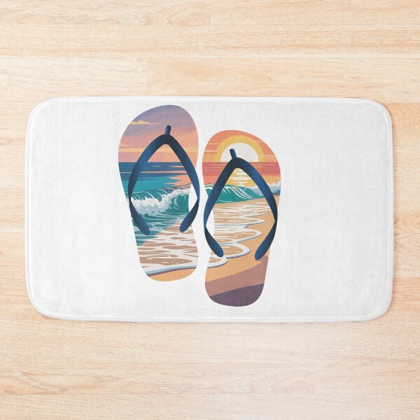 Item preview, Flip Flops with Beach Sunset designed and sold by jkrphoto.