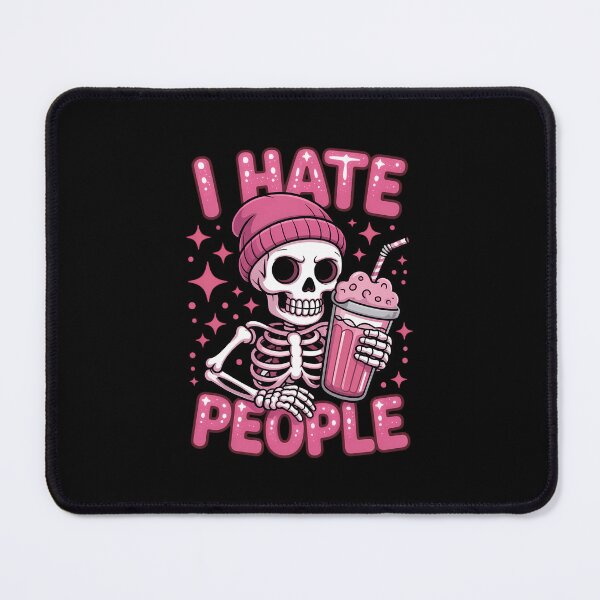 Item preview, I Hate People Spooky Snarky Skeleton Iced Coffee Halloween designed and sold by SapfireStuArt.