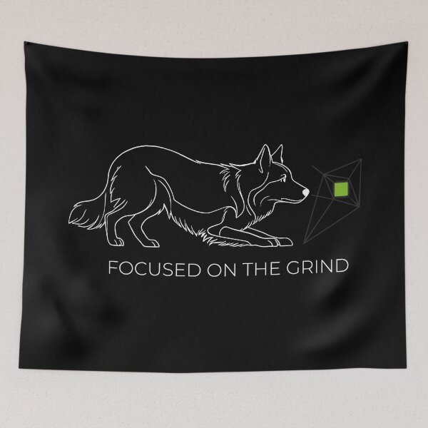 Item preview, Gamer Dog Border Collie - Focused on the Grind Line Art designed and sold by Pfotenfaden.