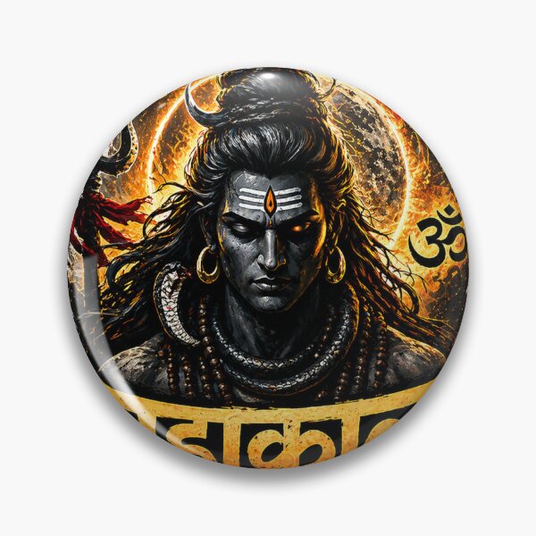 Item preview, Mahakal Sticker | Angry Shiva Aesthetic | Har Har Mahadev | Om Symbol Trishul Art | Hindu Spiritual Decal designed and sold by DigiAuraStudio.