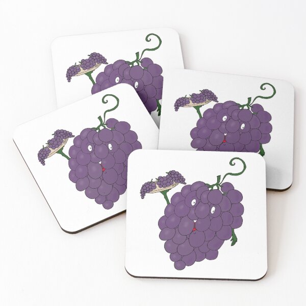Item preview, Funny Grape Character Waiter – Cute Fruit Serving Grapes Meme Art designed and sold by MyxaART.