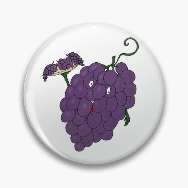 Item preview, Funny Grape Character Waiter – Cute Fruit Serving Grapes Meme Art designed and sold by MyxaART.
