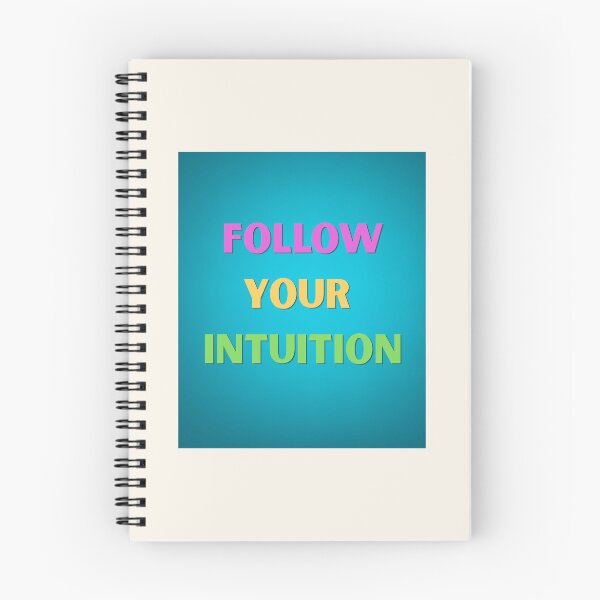 Item preview, Follow Your Intuition – Colorful Motivational Typography on Turquoise Background designed and sold by icreativestudio.