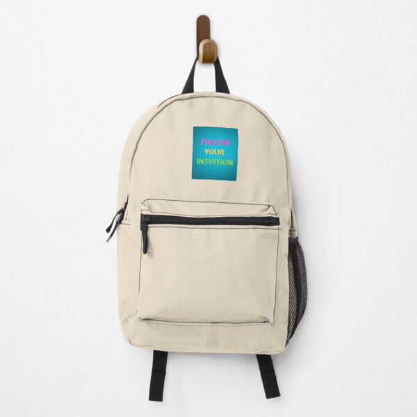Item preview, Follow Your Intuition – Colorful Motivational Typography on Turquoise Background designed and sold by icreativestudio.