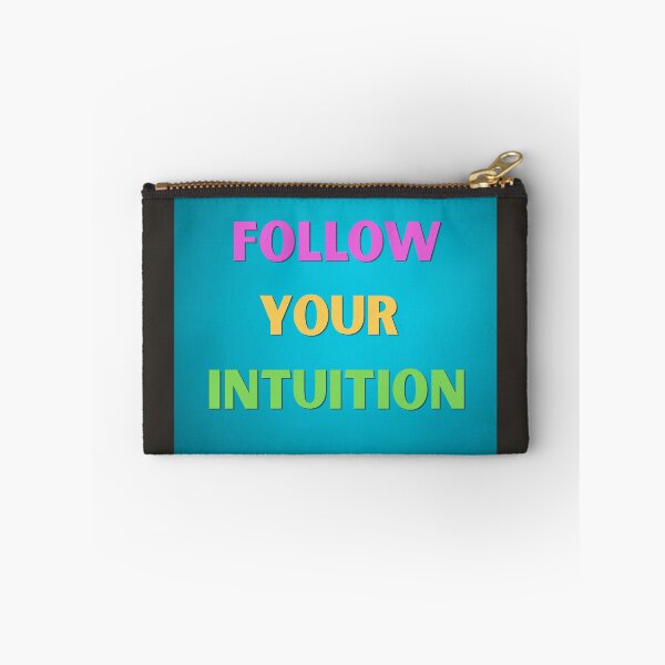 Item preview, Follow Your Intuition – Colorful Motivational Typography on Turquoise Background designed and sold by icreativestudio.