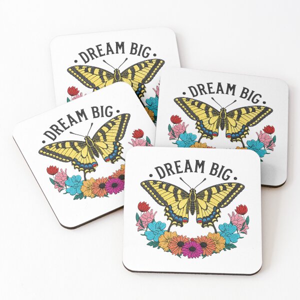 Item preview, Dream Big Swallowtail Butterfly Embroidery Design | Vintage Boho Floral Butterfly Art | Cottagecore Aesthetic designed and sold by ColorSplash123.