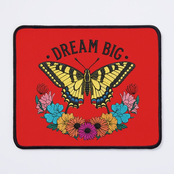 Item preview, Dream Big Swallowtail Butterfly Embroidery Design | Vintage Boho Floral Butterfly Art | Cottagecore Aesthetic designed and sold by ColorSplash123.