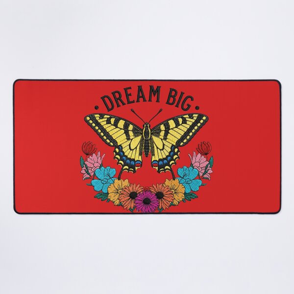 Item preview, Dream Big Swallowtail Butterfly Embroidery Design | Vintage Boho Floral Butterfly Art | Cottagecore Aesthetic designed and sold by ColorSplash123.