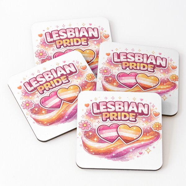 Item preview, Sweet Lesbian Pride Hearts – Sparkly Kawaii Aesthetic Pride Design T-Shirt designed and sold by COOLJJ.