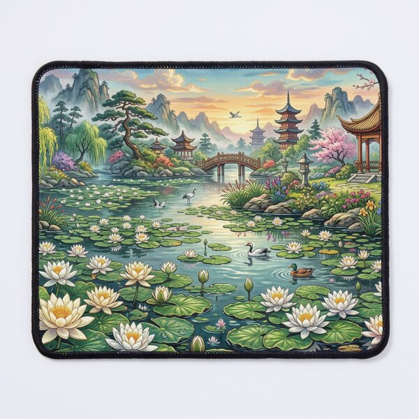 Item preview, Lotus garden in the evening light designed and sold by Sigtrix.