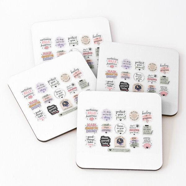 Item preview, Aesthetic Mental Health Stickers Pack | Relatable Quote Stickers | Self Love & Healing Designs | Trendy Gen Z Sticker Bundle designed and sold by DigiAuraStudio.