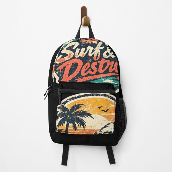 Item preview, Retro Surf Sunset Wave Destroy Vibes designed and sold by RetroDistrict87.