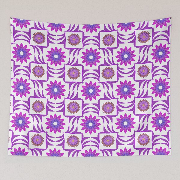 Item preview, Purple Floral Seamless Pattern with Decorative Botanical Ornaments designed and sold by EiArtist.