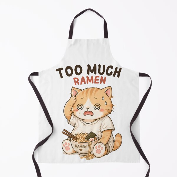 Item preview, Too Much Ramen Cat | Cute Kawaii Aesthetic | Overwhelmed Mood Design designed and sold by The Mood Index.