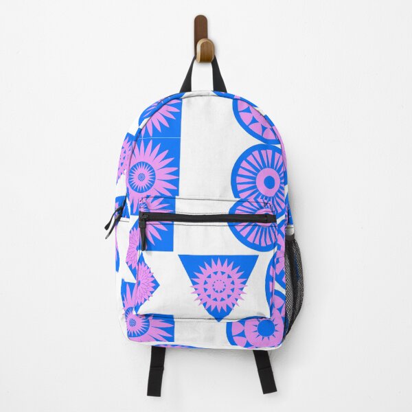 Item preview, Blue and Pink Geometric Floral Seamless Pattern with Abstract Shapes designed and sold by Ei-Ei.