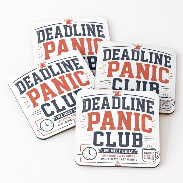Item preview, Deadline Panic Club Funny Office Humor Design designed and sold by Eng-Art.