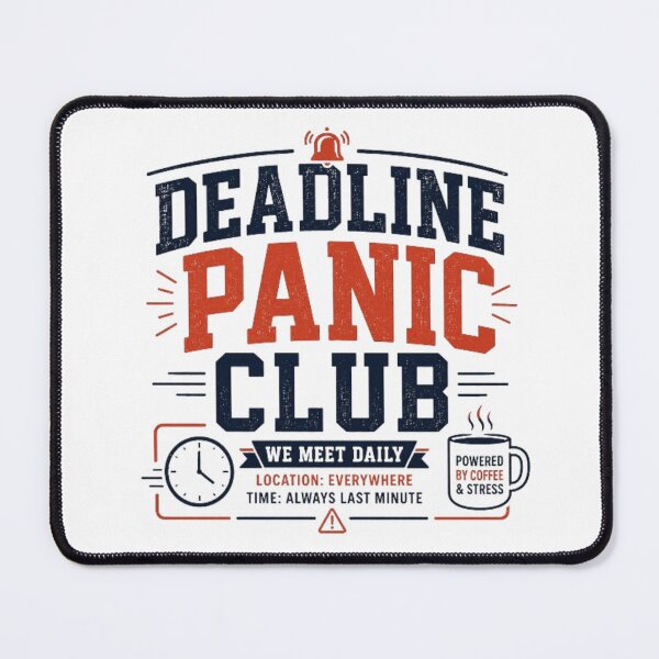 Item preview, Deadline Panic Club Funny Office Humor Design designed and sold by Eng-Art.