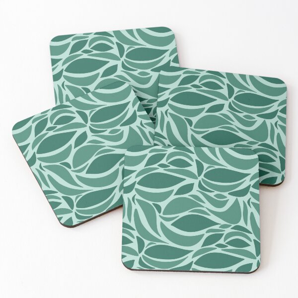 Item preview, Minimalist Green Leaf Wave Pattern Organic Abstract designed and sold by jttrends.