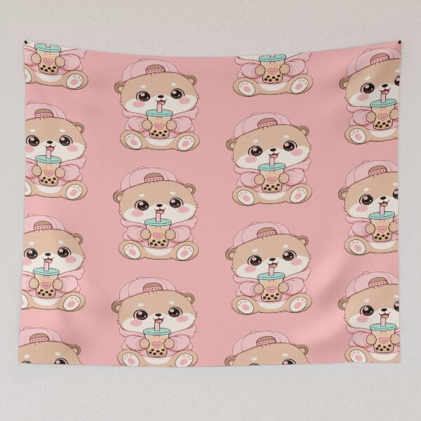 Item preview, Cute Bear Drinking Bubble Tea  designed and sold by StickersHul.