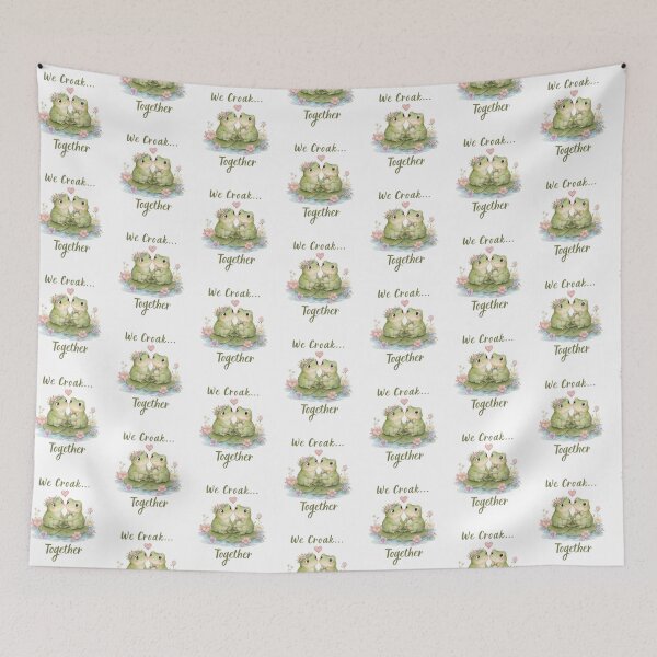 Item preview, We Croak Together — Cute Pride LGBTQ Frog Couple Soft Cottagecore Love Wins Gift designed and sold by SillentDesign.