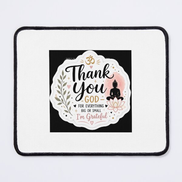 Item preview, Thank You God Sticker | Grateful Heart Spiritual Sticker | Gratitude Quote Aesthetic | Positive Faith Design designed and sold by DigiAuraStudio.